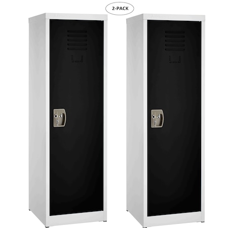 Adiroffice 15 in W, 15 in D, 48 in H, Steel ADI629-01-BLK-PKG-2